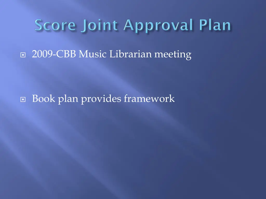 2009 cbb music librarian meeting