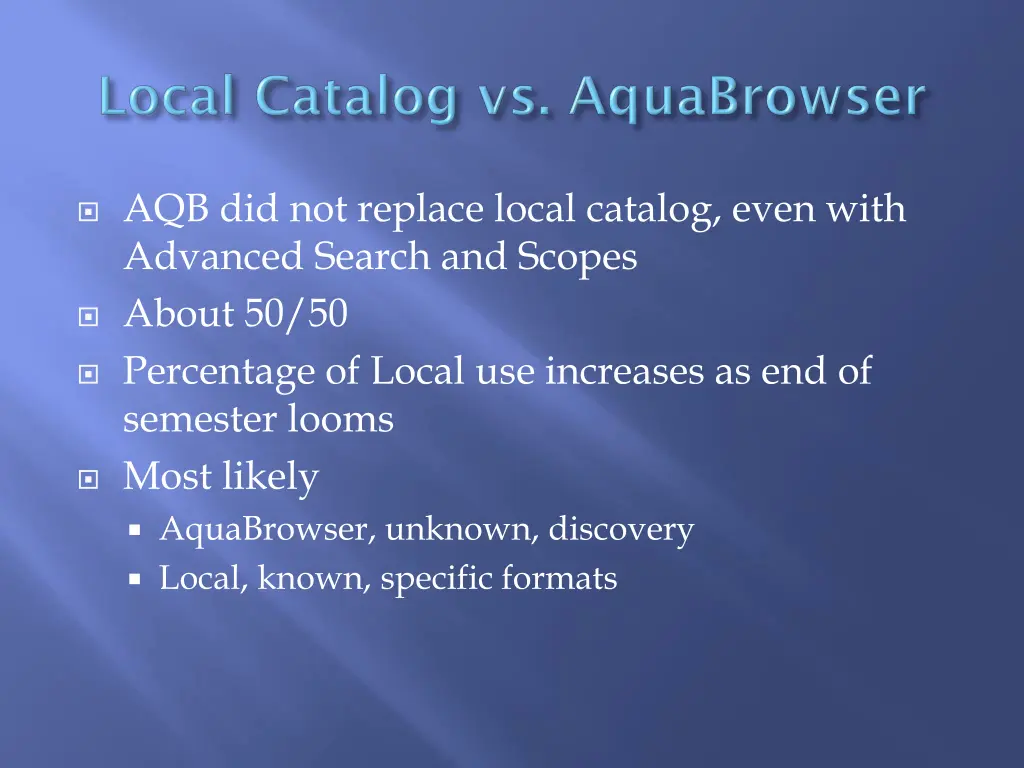 aqb did not replace local catalog even with