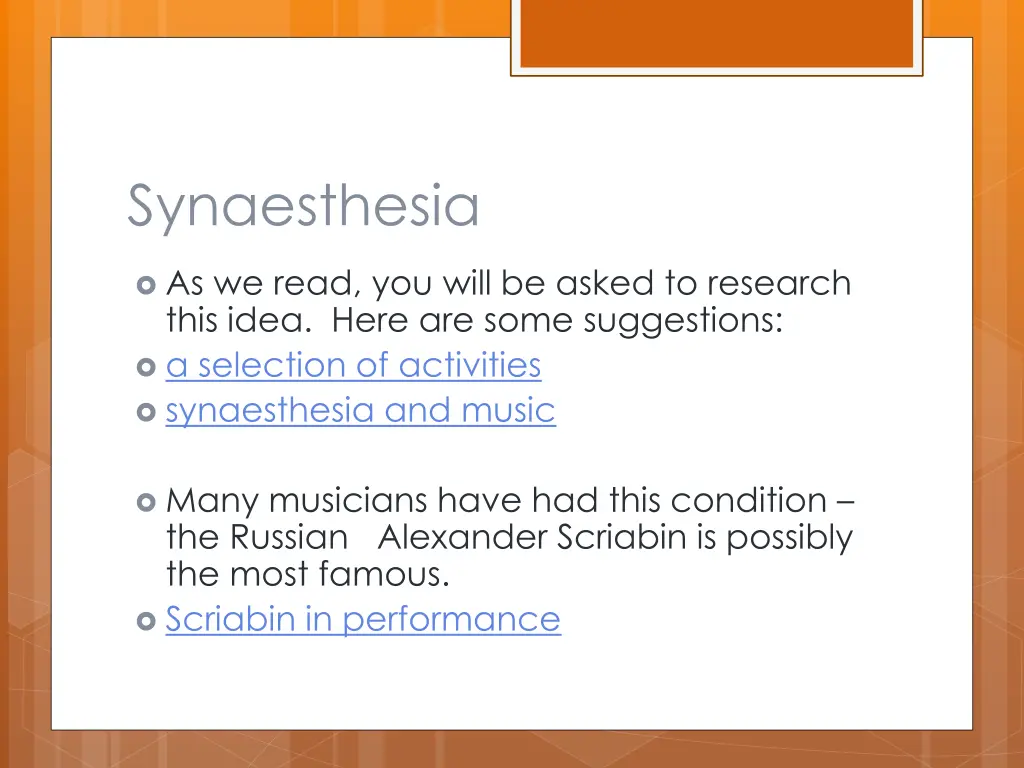 synaesthesia