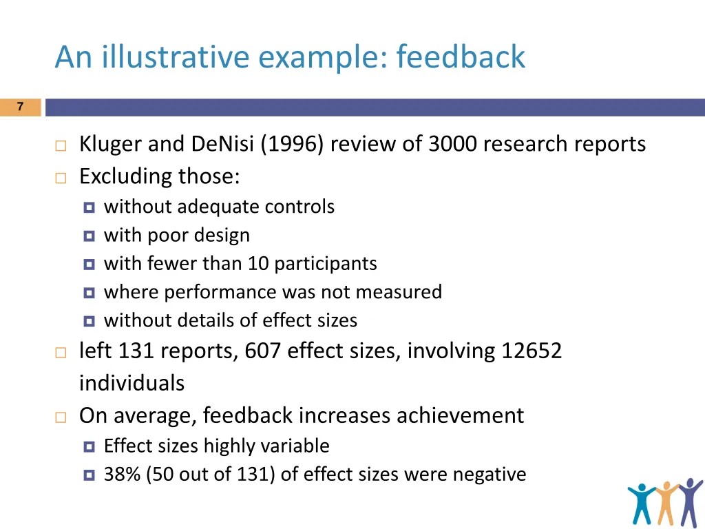 an illustrative example feedback