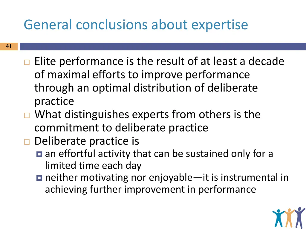 general conclusions about expertise