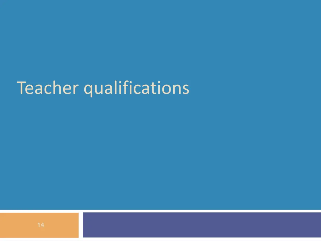 teacher qualifications