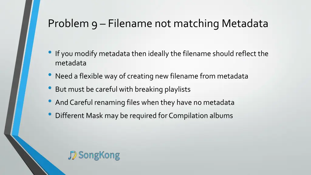 problem 9 filename not matching metadata