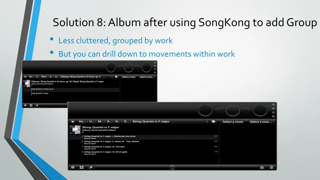 solution 8 album after using songkong