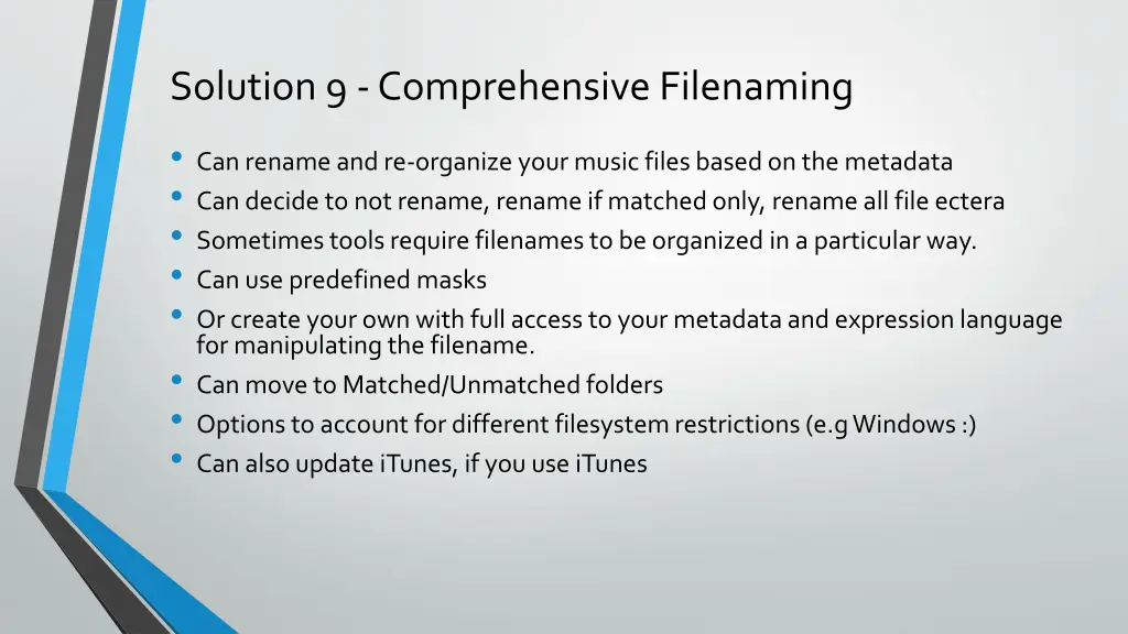 solution 9 comprehensive filenaming