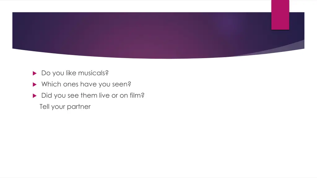 do you like musicals