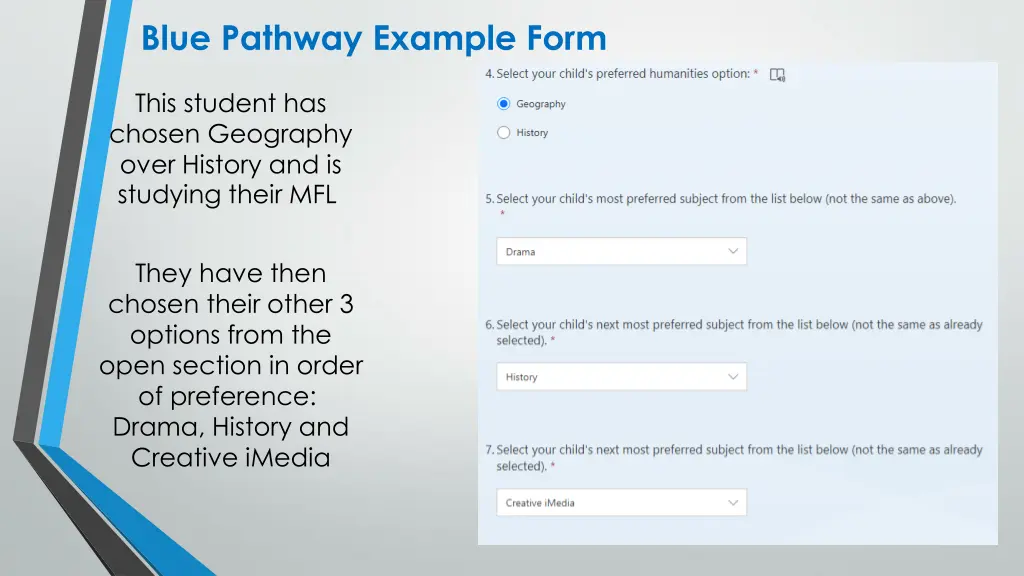 blue pathway example form