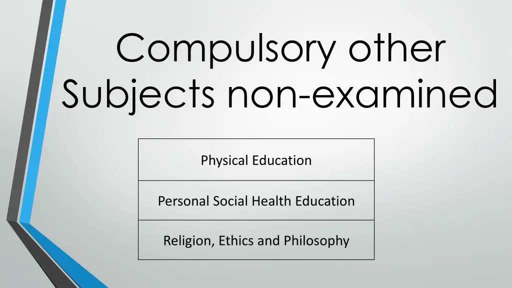 compulsory other subjects non examined