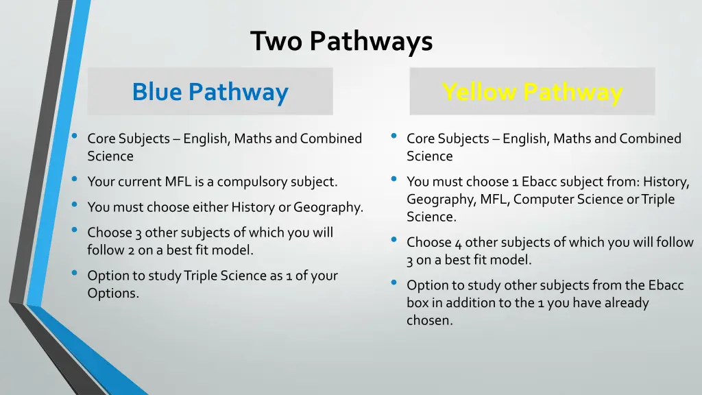 two pathways