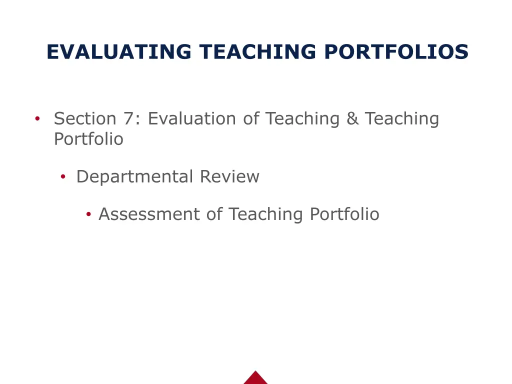 evaluating teaching portfolios