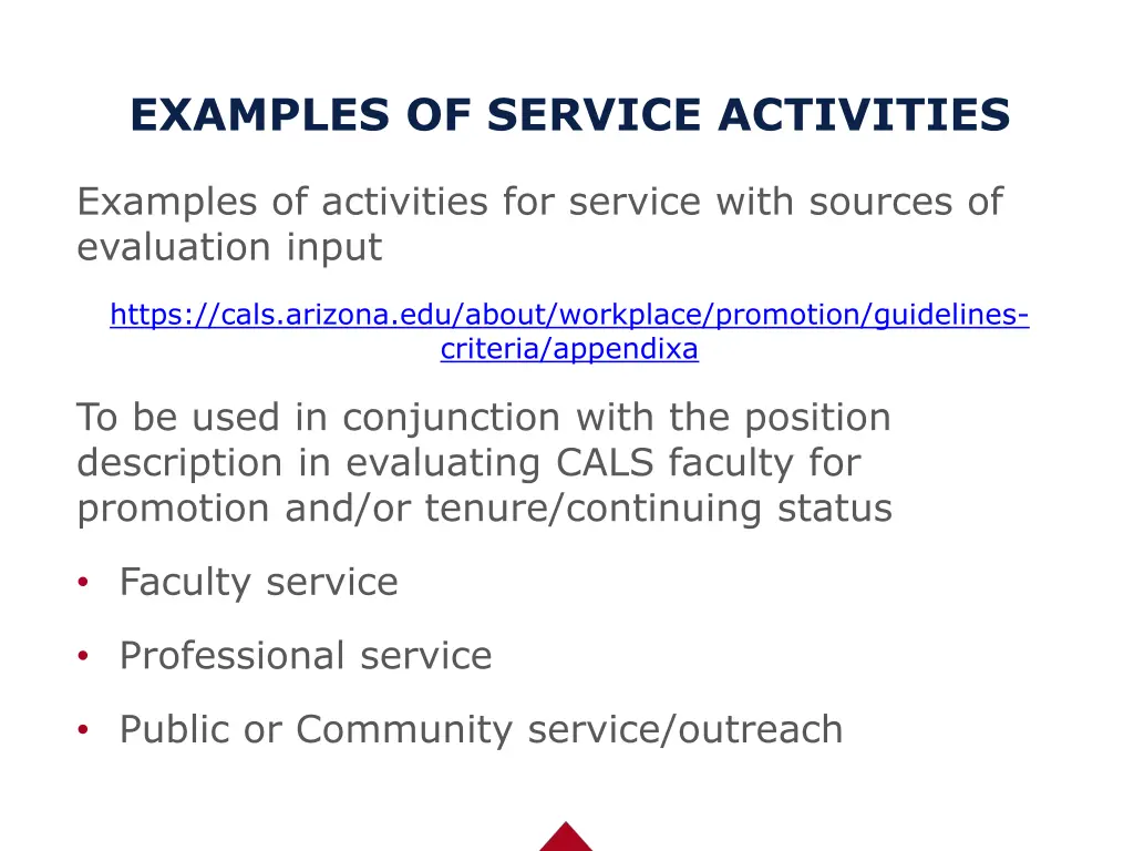 examples of service activities