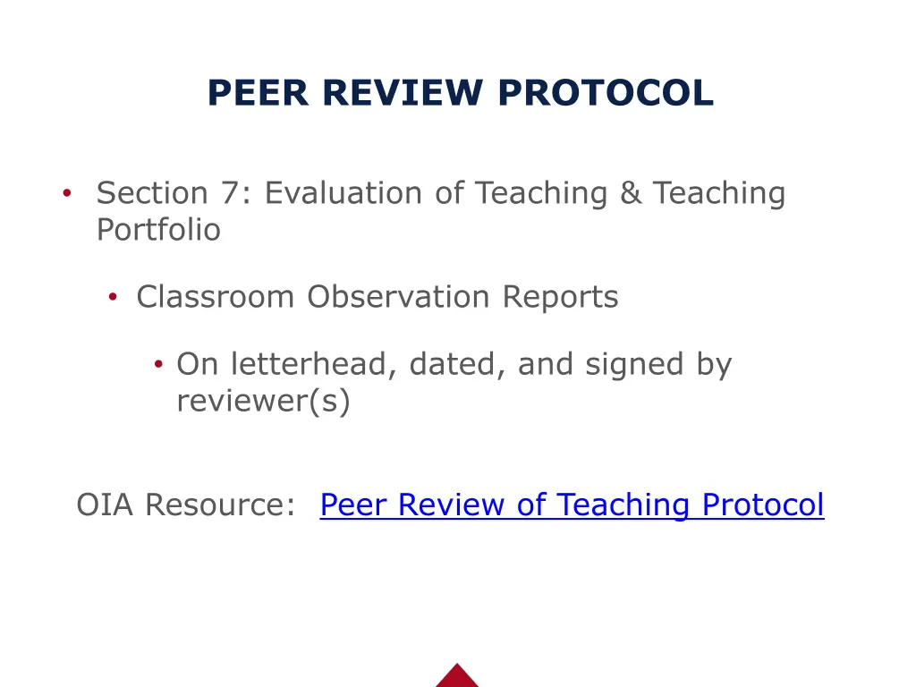 peer review protocol