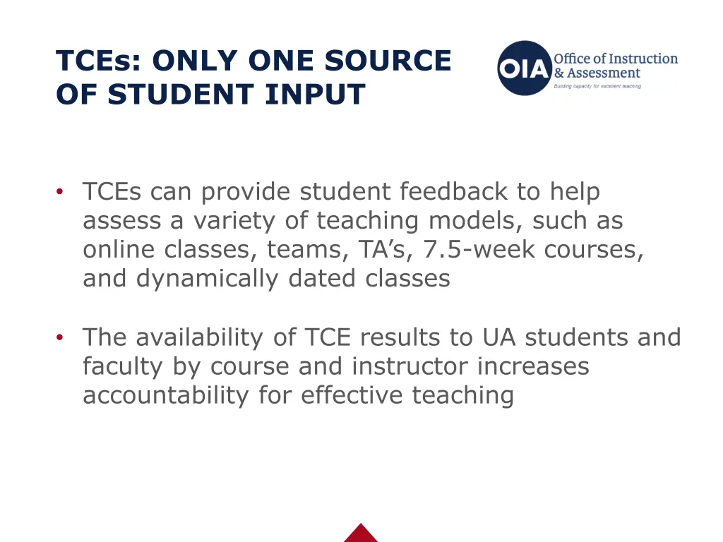 tces only one source of student input 1