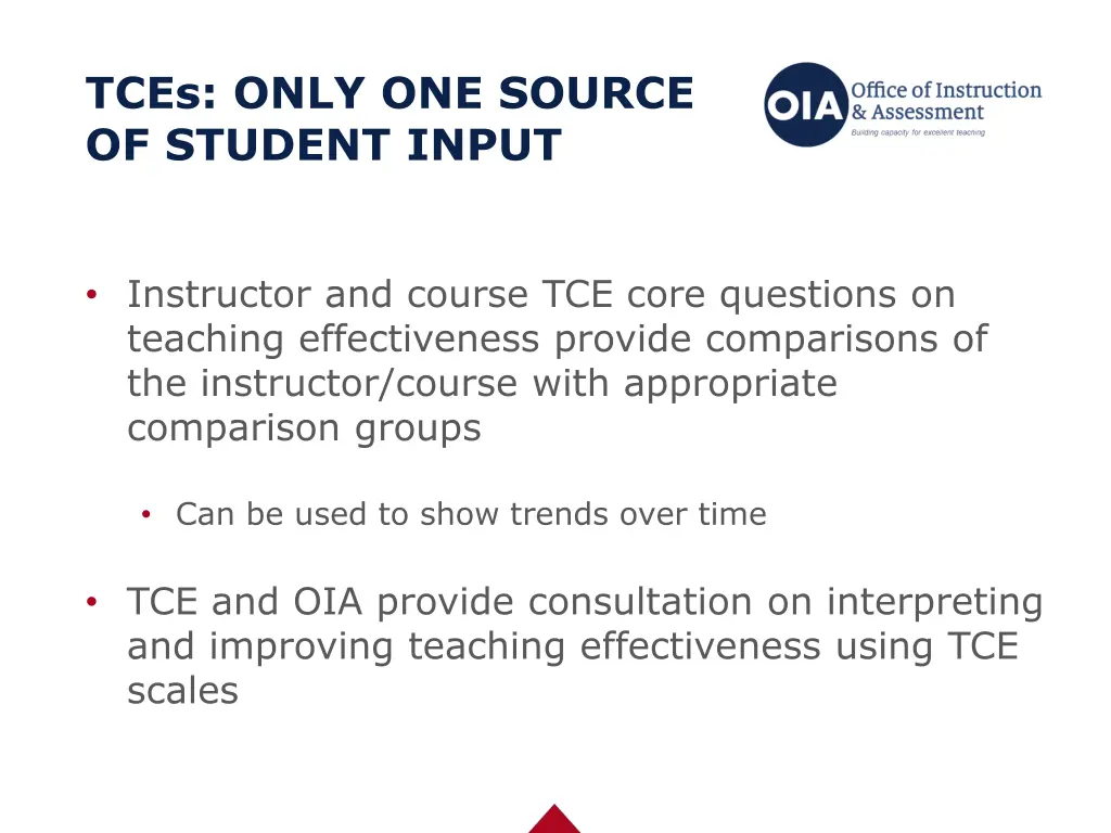 tces only one source of student input