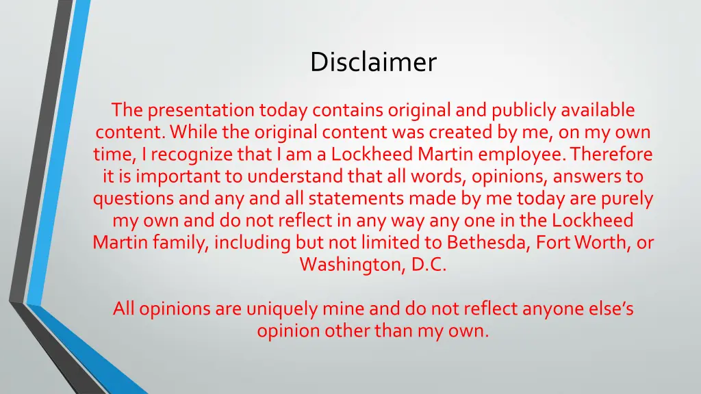 disclaimer