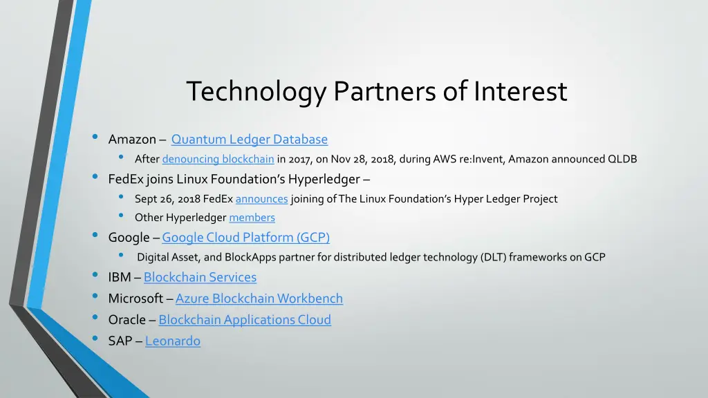 technology partners of interest