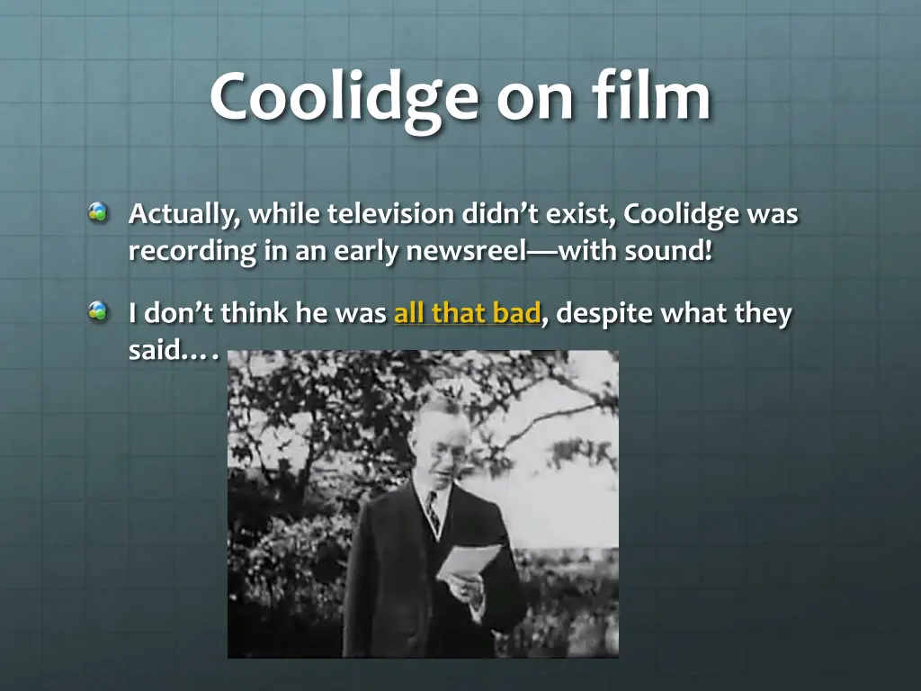 coolidge on film