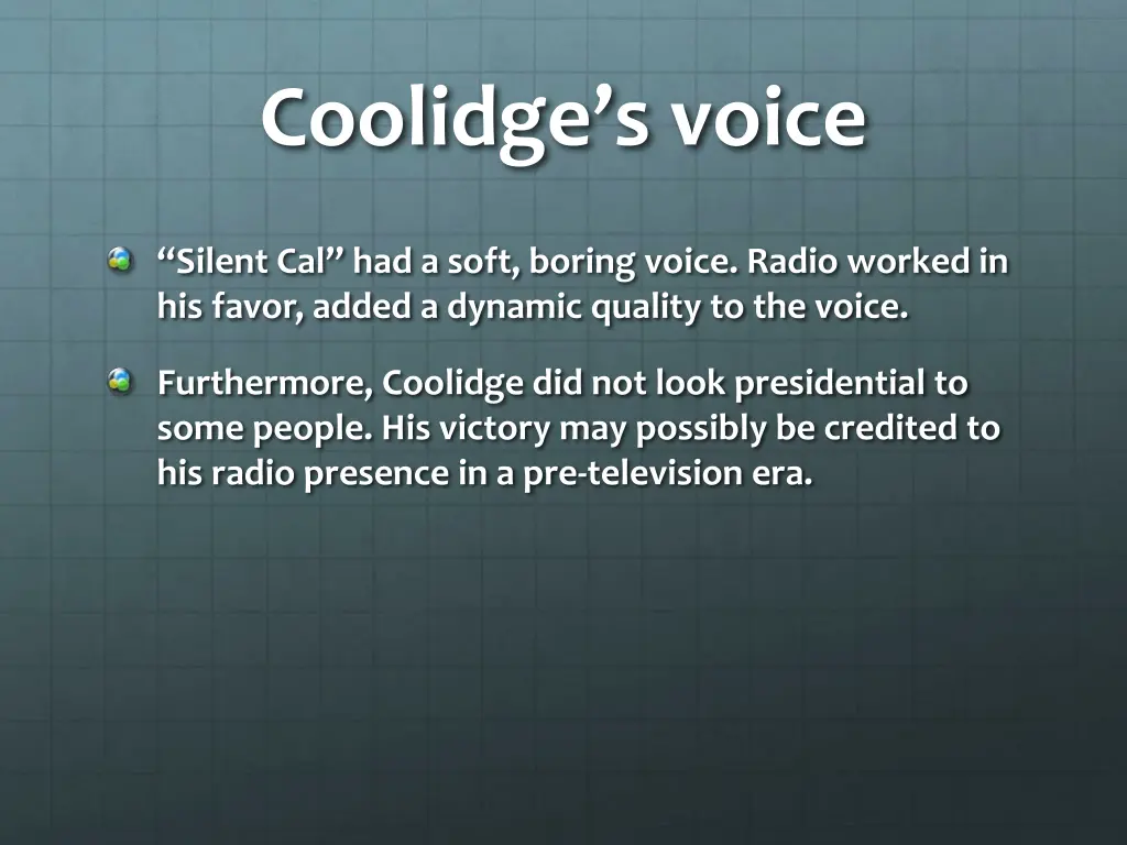 coolidge s voice