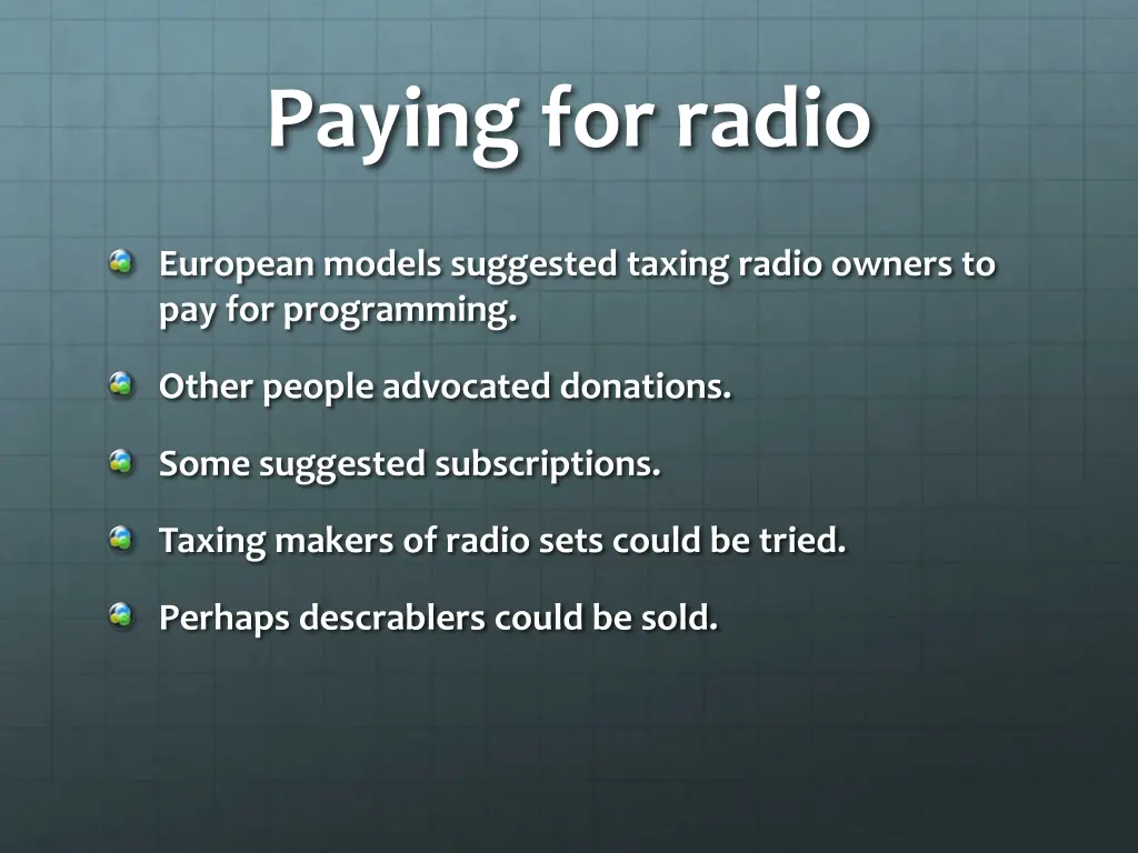 paying for radio