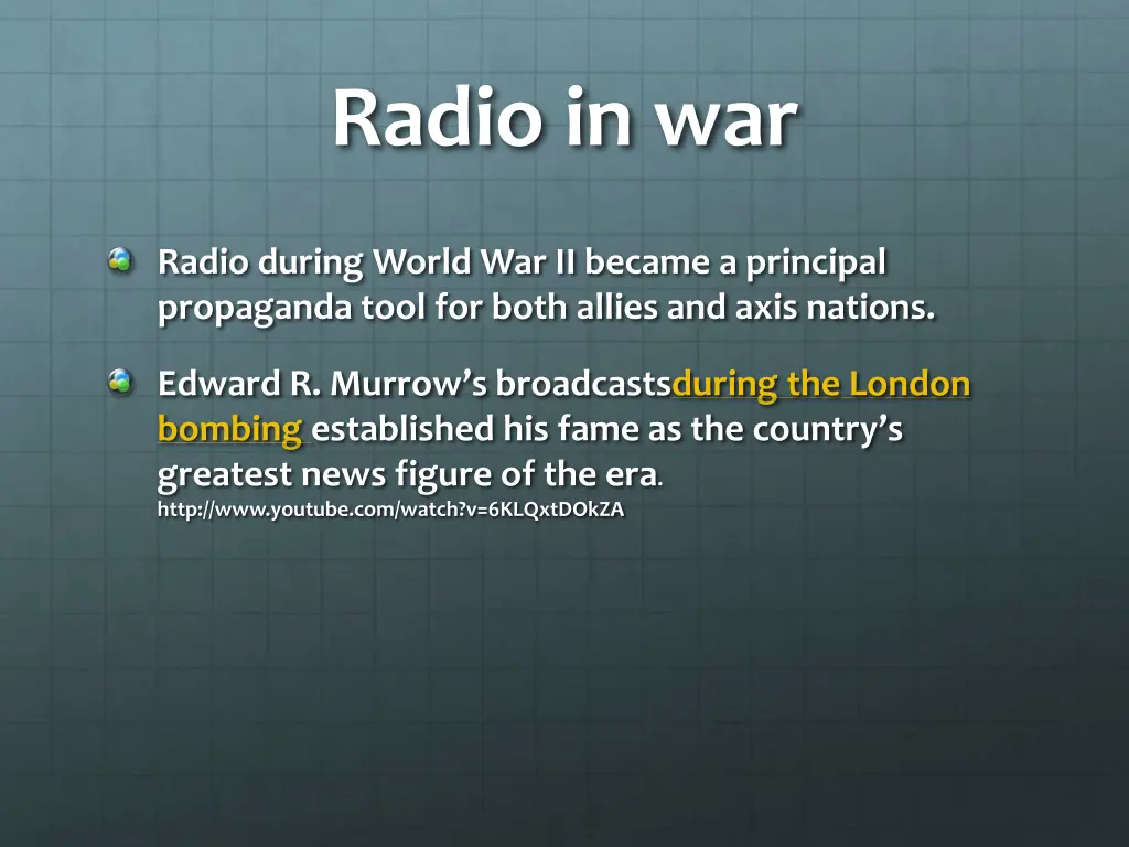 radio in war