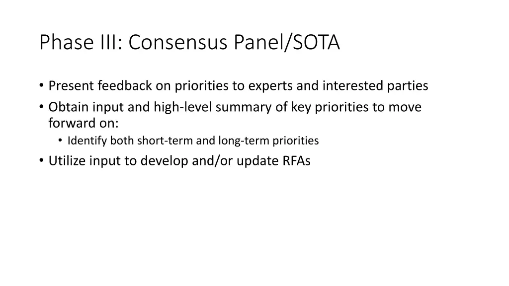 phase iii consensus panel sota