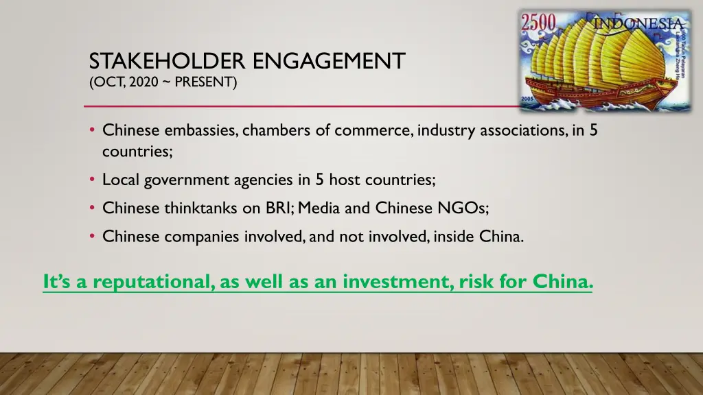 stakeholder engagement oct 2020 present