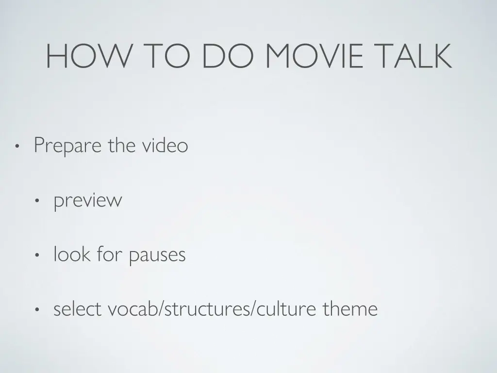 how to do movie talk 1