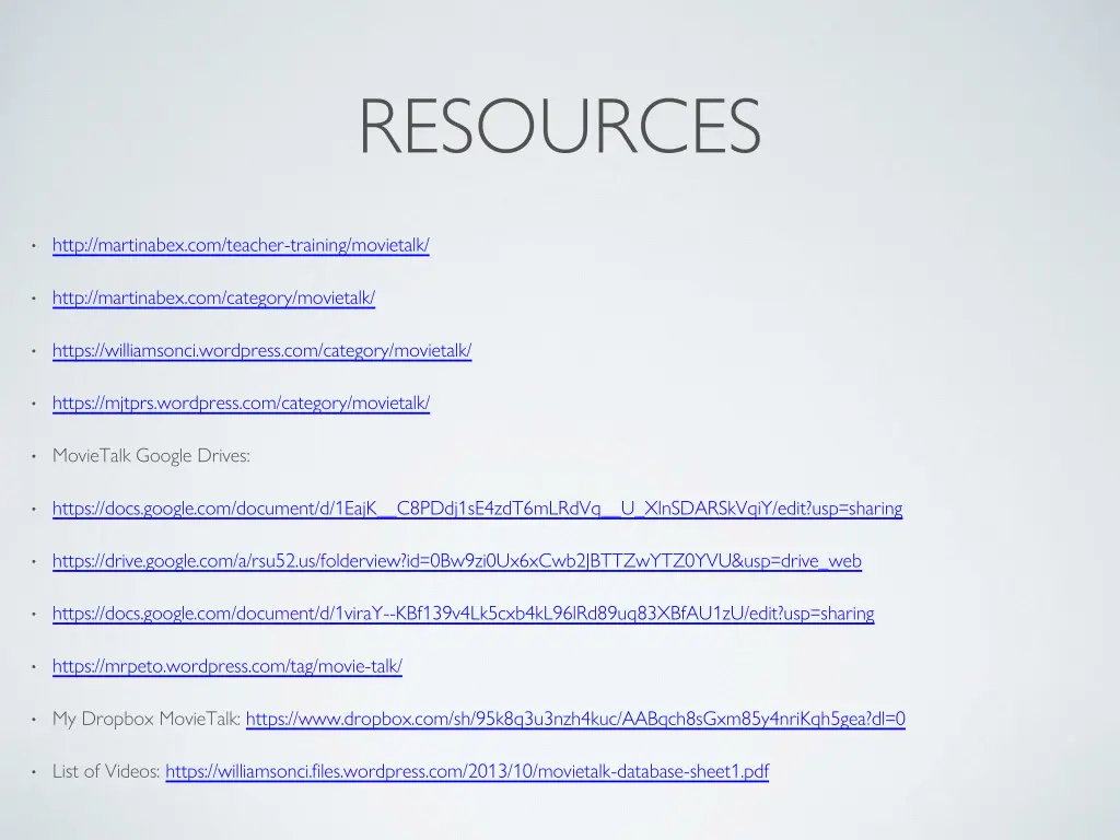 resources