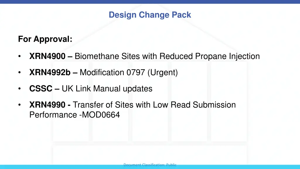 design change pack