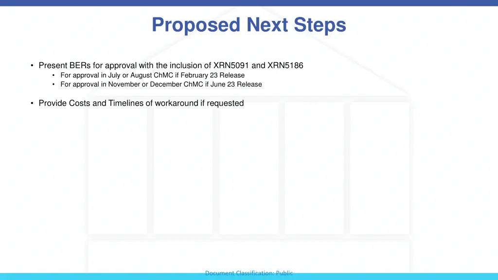 proposed next steps