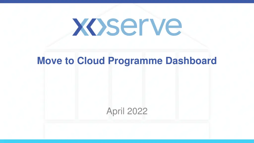 move to cloud programme dashboard