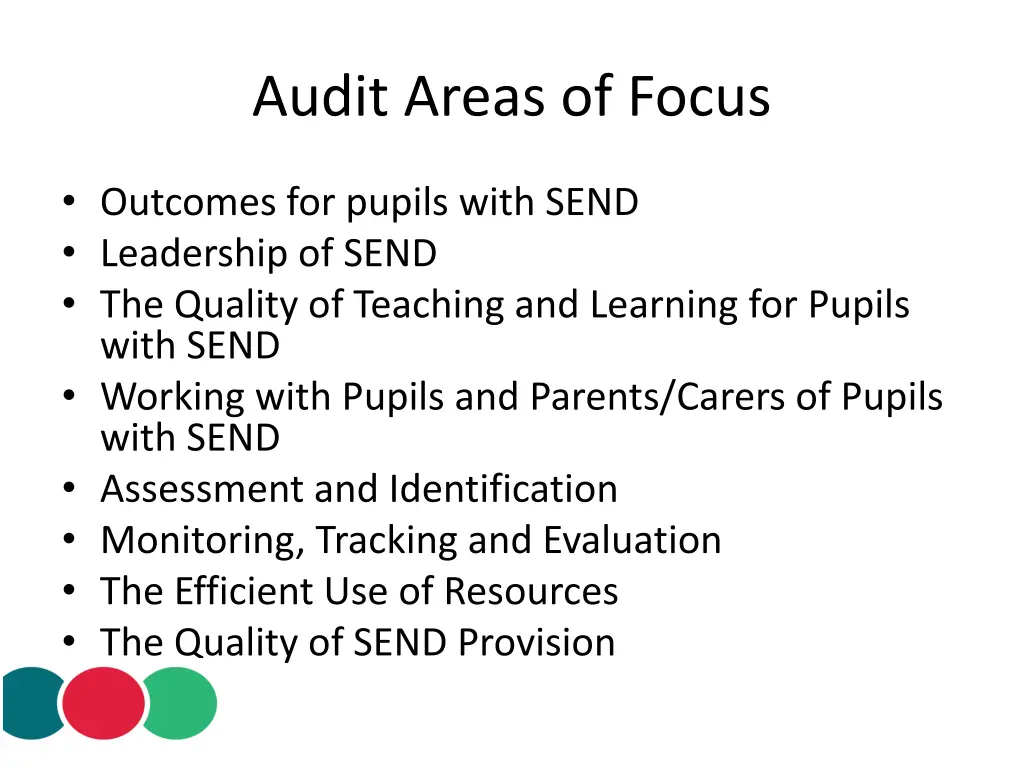 audit areas of focus