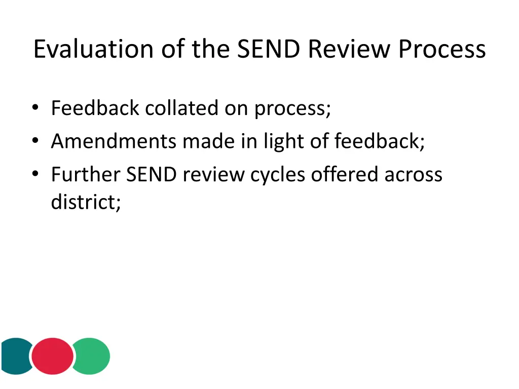 evaluation of the send review process