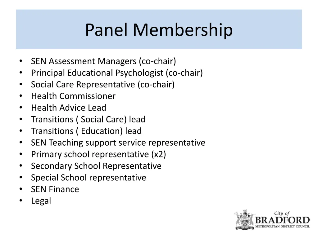 panel membership