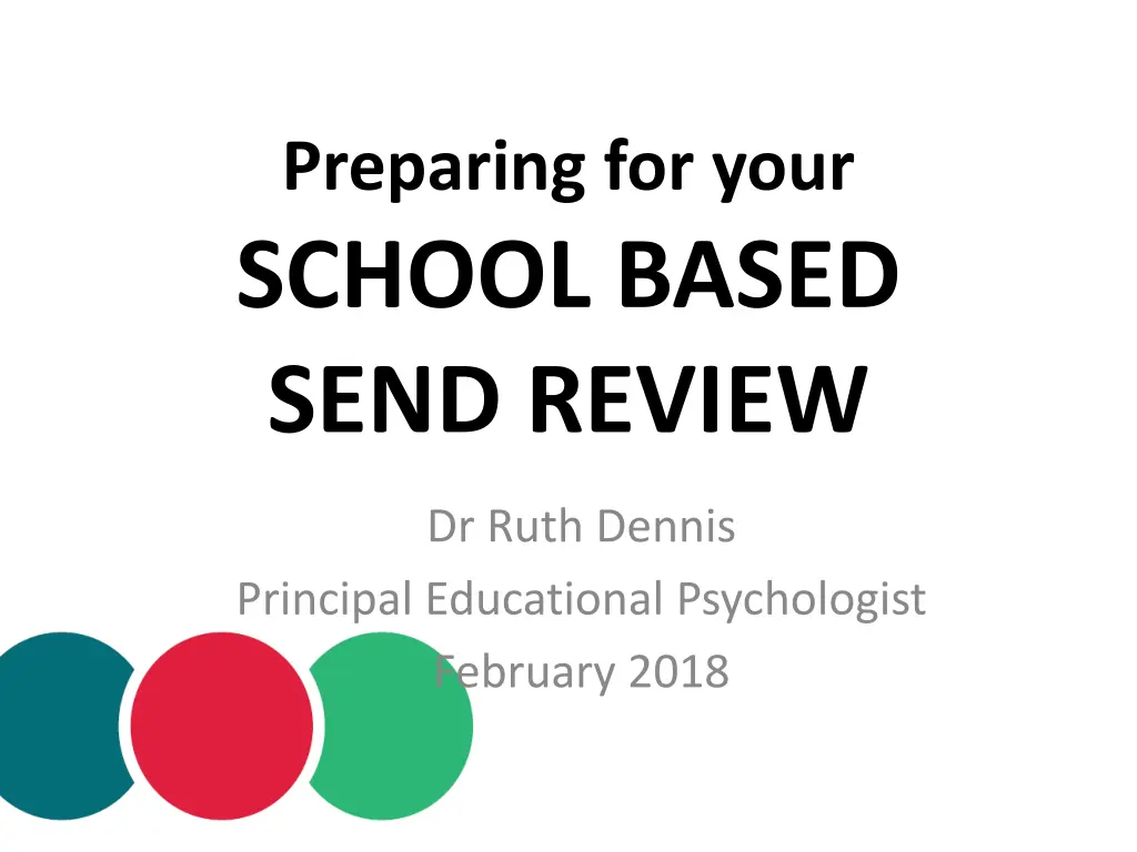 preparing for your school based send review