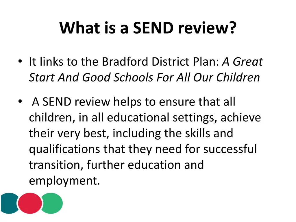 what is a send review