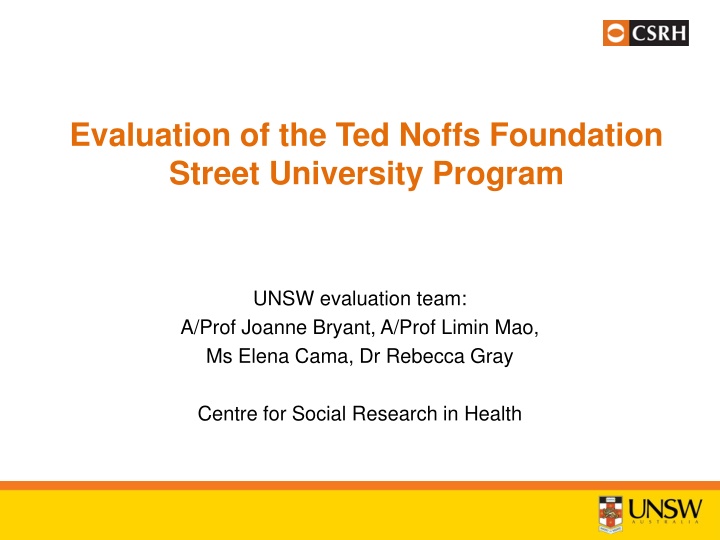 evaluation of the ted noffs foundation street