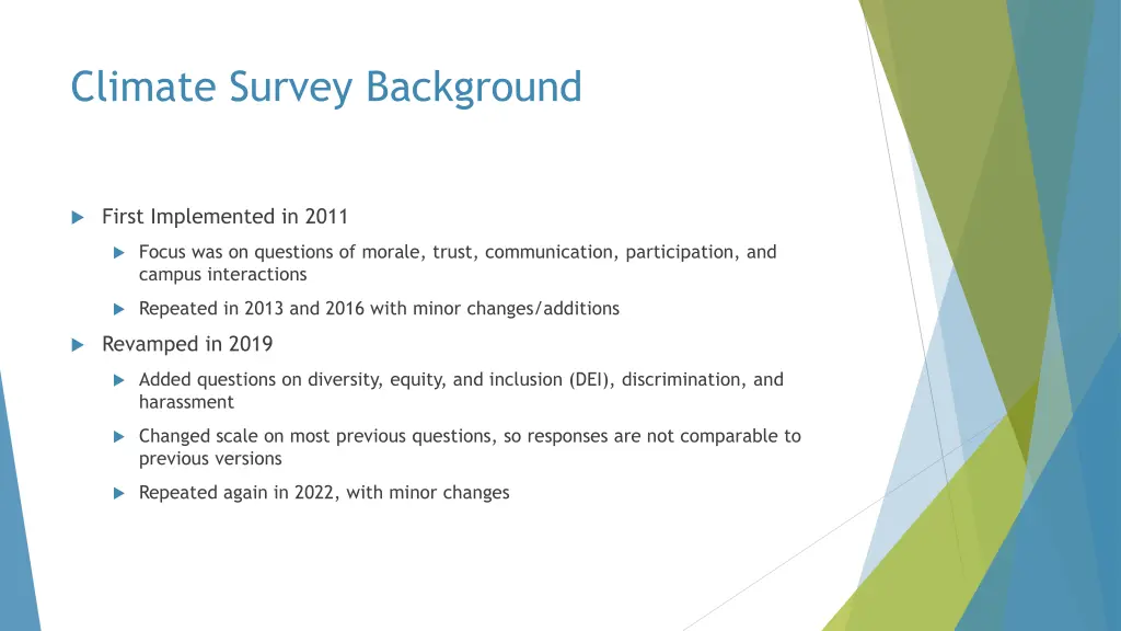 climate survey background