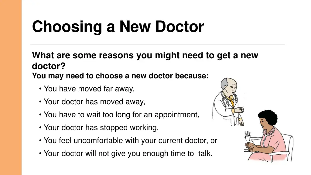 choosing a new doctor