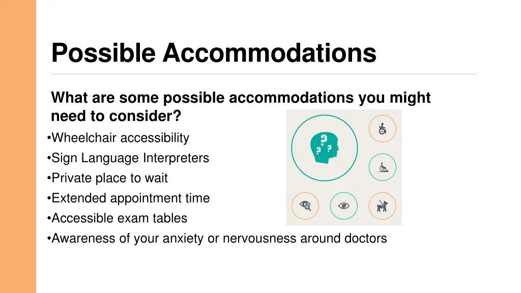 possible accommodations