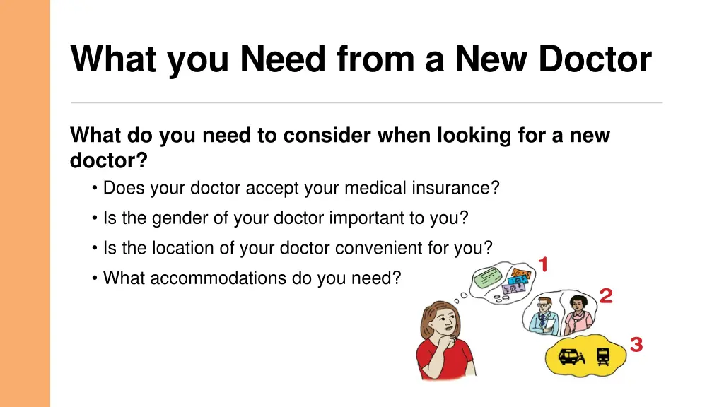 what you need from a new doctor