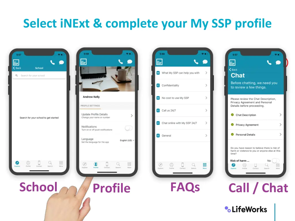 select inext complete your my ssp profile