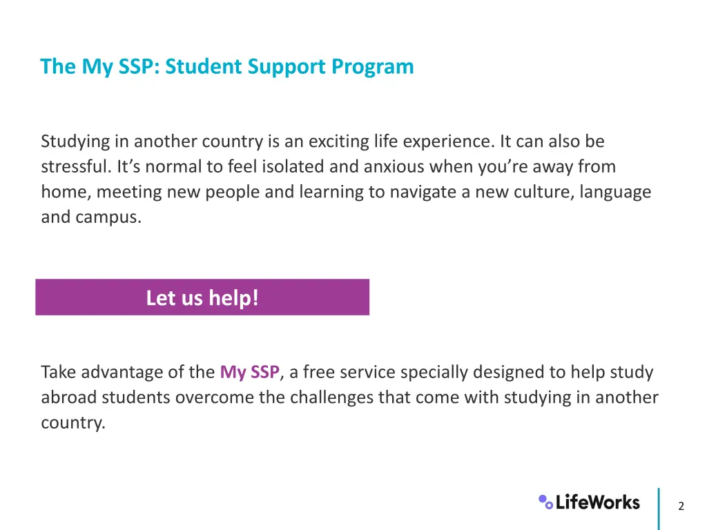 the my ssp student support program