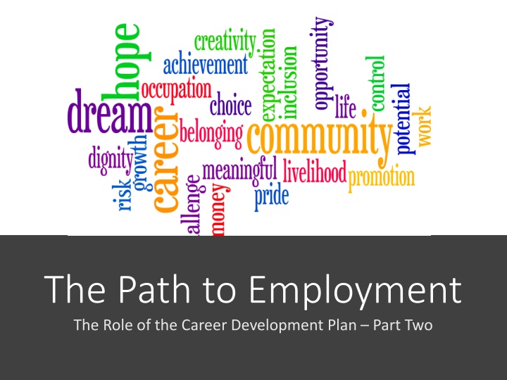 the path to employment the role of the career