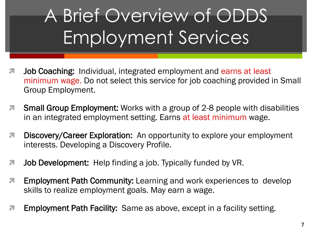 a brief overview of odds employment services