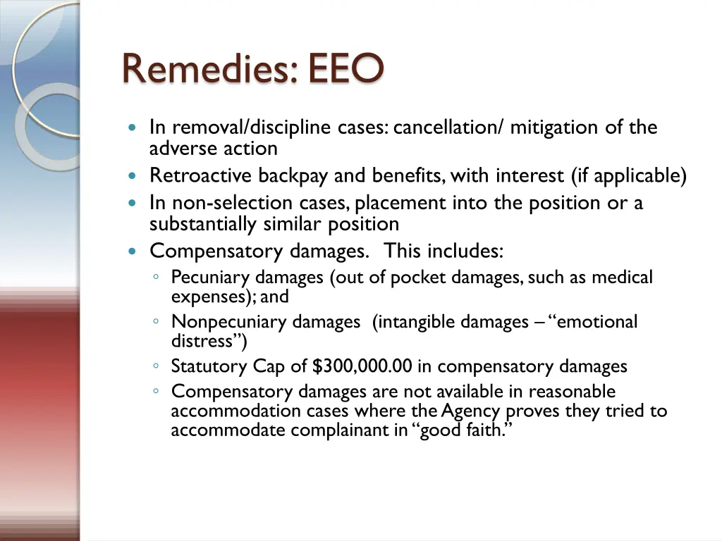 remedies eeo