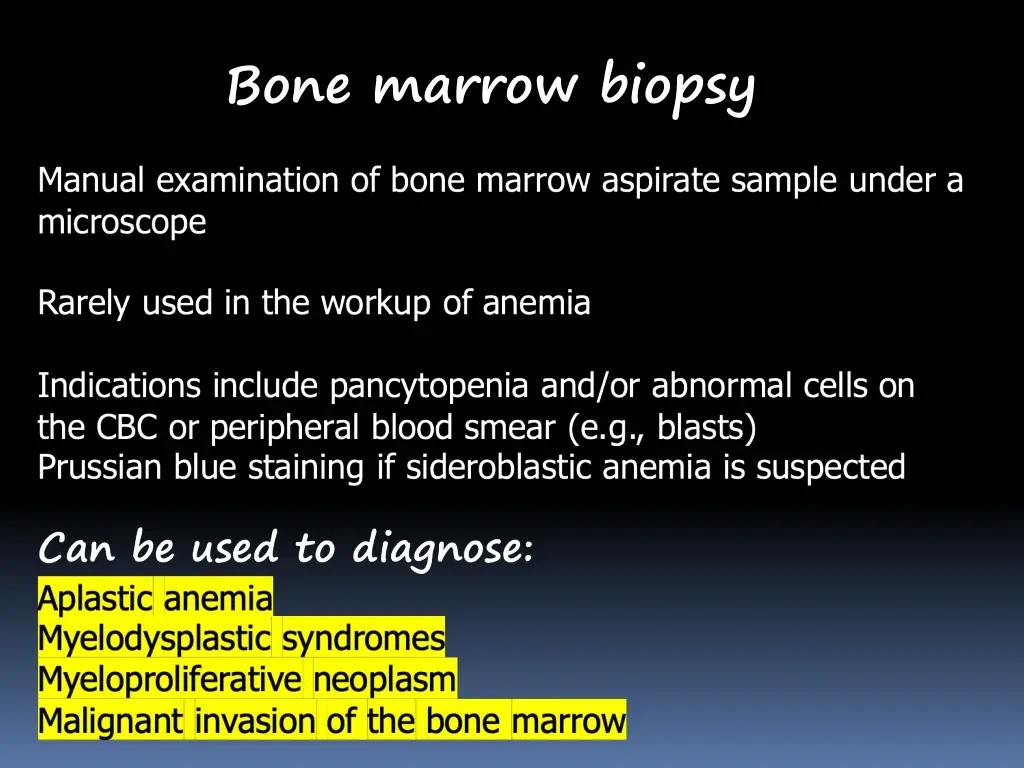 bone marrow biopsy