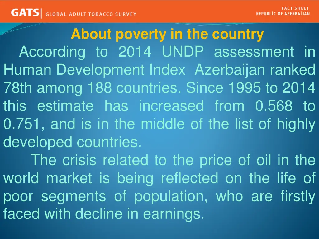 about poverty in the country according to 2014