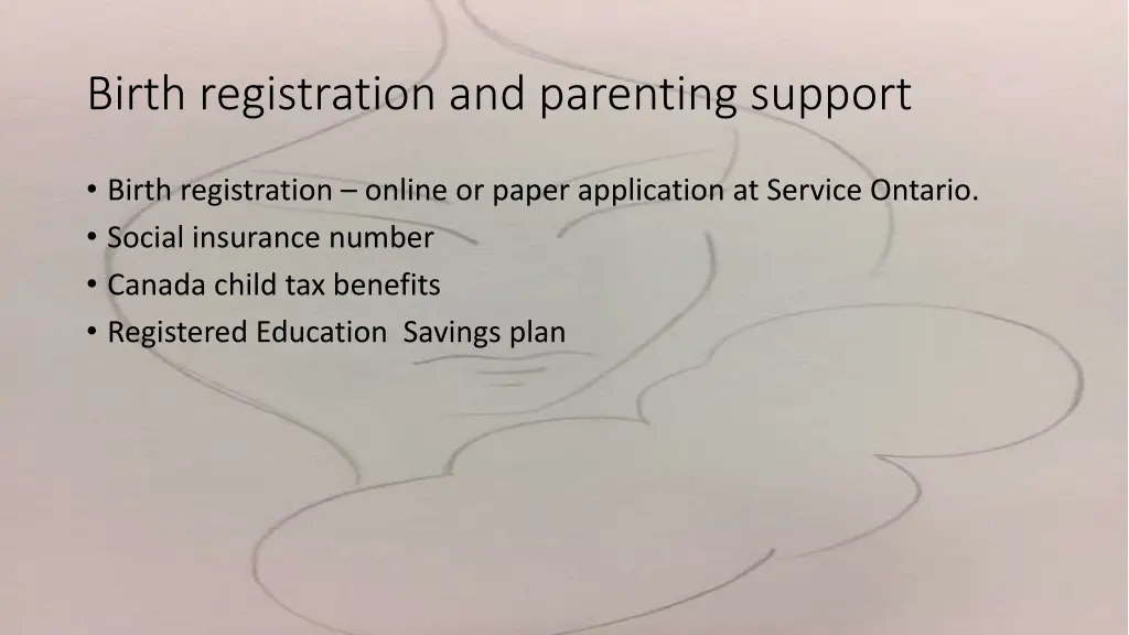 birth registration and parenting support