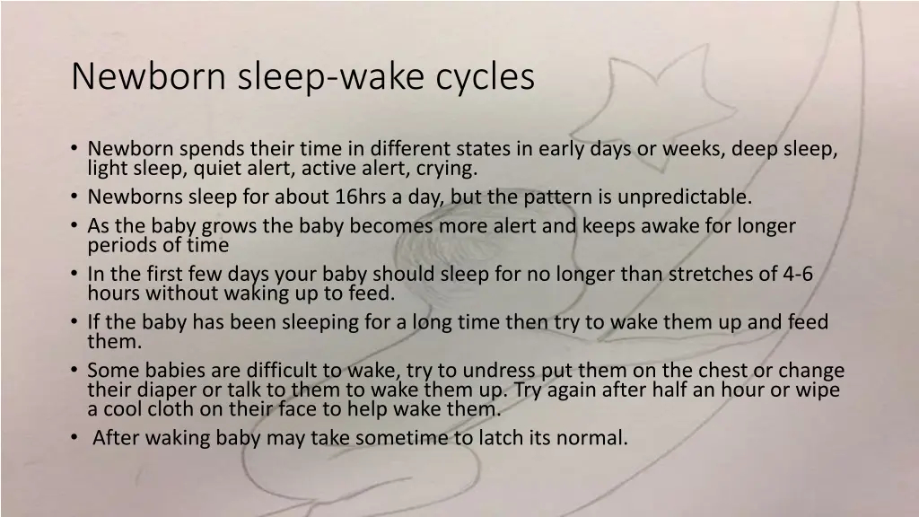 newborn sleep wake cycles